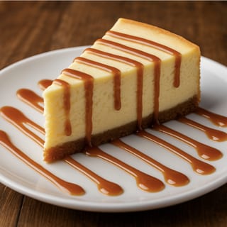 Cheesecake with Caramel Syrup
