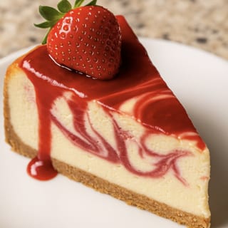 Strawberry Swirl Cheesecake